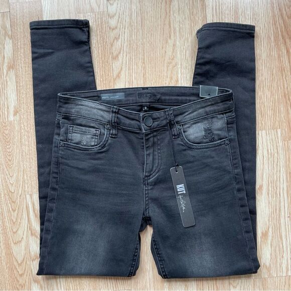 NWT Kut From The Kloth Brigitte Black/Grey Ankle Skinny Jeans - Size: 0 - Picture 3 of 11